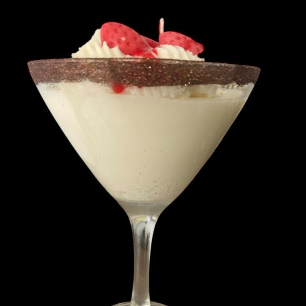 Hand Crafted Chocolate & Raspberry Martini Candle